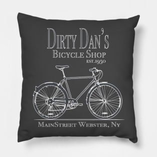 Dirty Dans Bicycle Shop Pillow