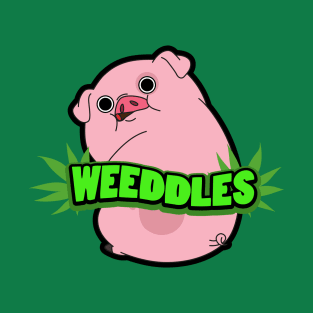 WEEDDLES (waddles smoking weed) T-Shirt