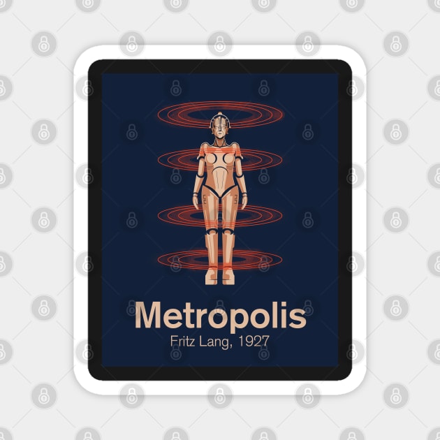 Metropolis, Fritz Lang,1927. Movie poster minimal Magnet by chillstudio