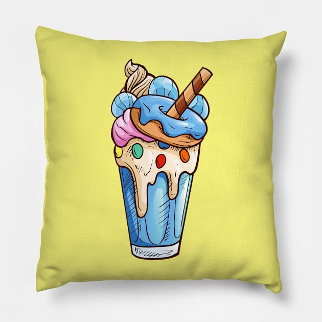 Ice Cream Lover Pillow by Clicky Commons