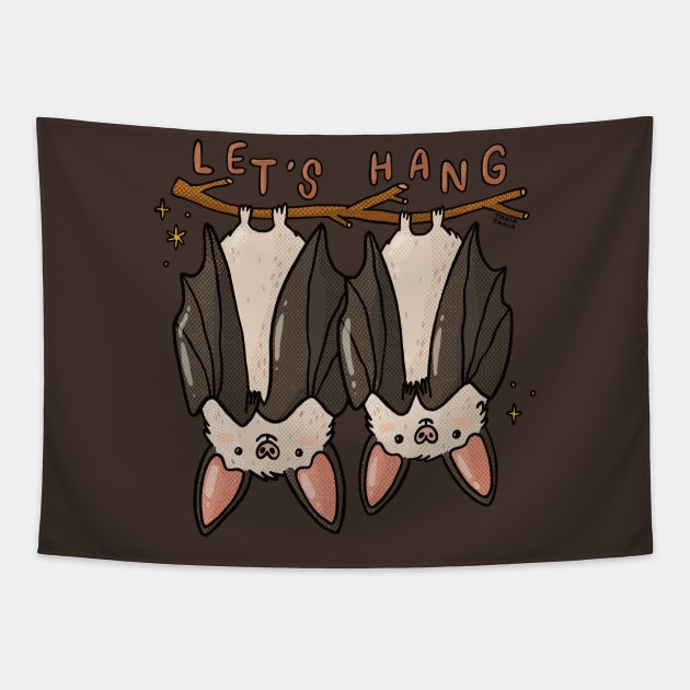 Hanging Bats Tapestry by Tania Tania