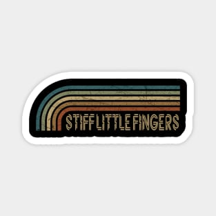 Stiff Little Fingers Retro Stripes Magnet