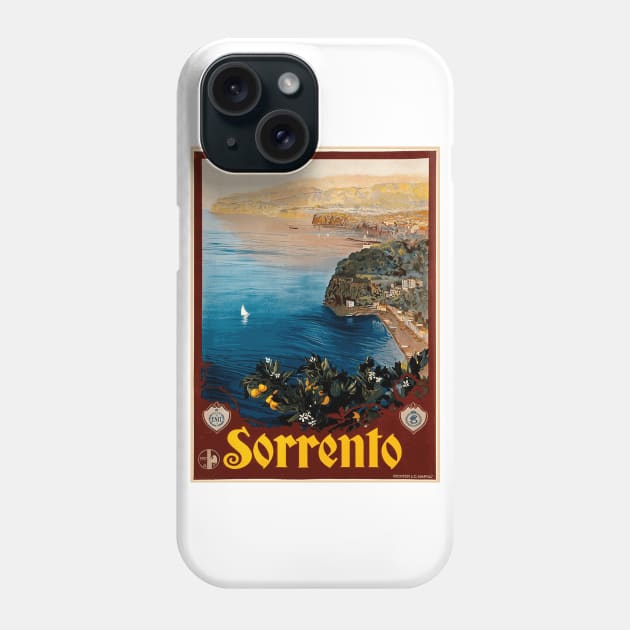 Sorrento, Italy - Vintage Travel Poster Design Phone Case by Naves