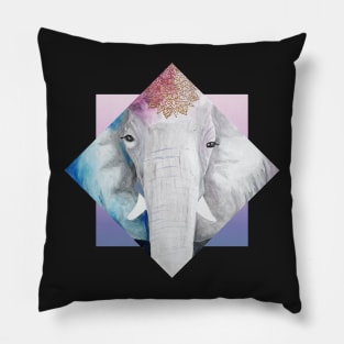 Mandala Elephant Pillow