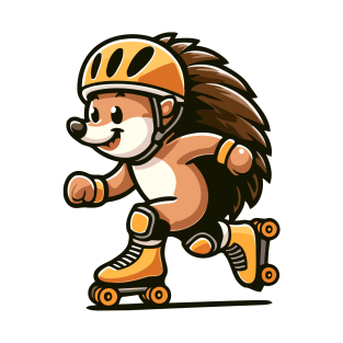 Speedy Hedgehog on Wheels: Roller Skating Adventures Await! T-Shirt