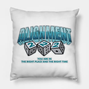 Angel Numbers 222 Alignment word lettering art Pillow