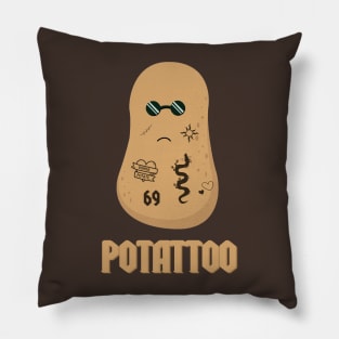 Funny potato puns ~ Potattoo Pillow