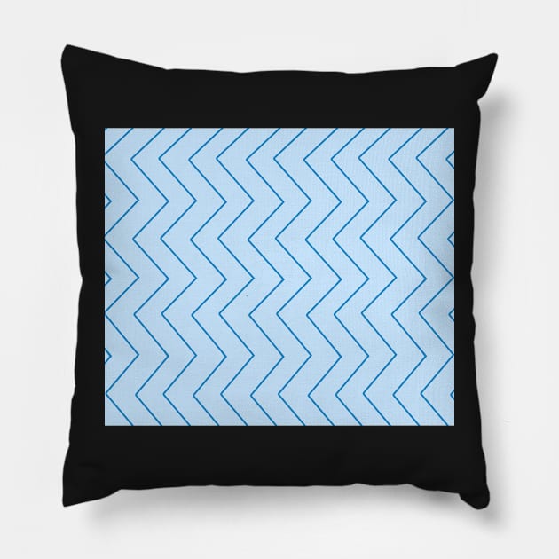 Abstract zigzag - blue. Pillow by kerens