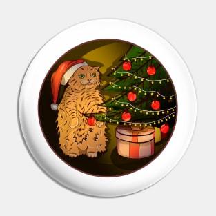 New year cat Pin