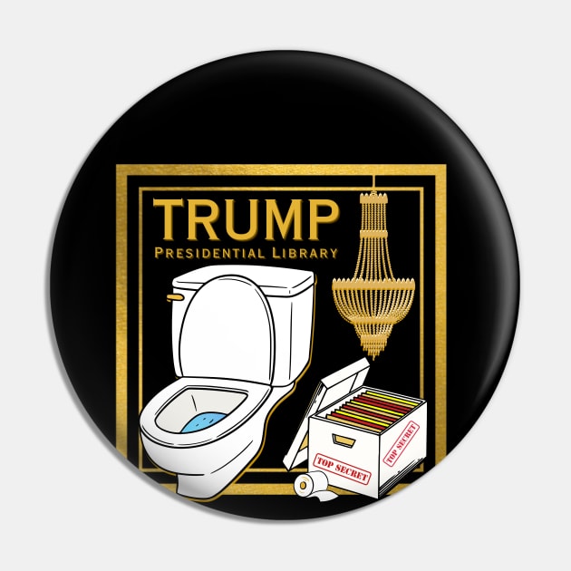 Trump Presidential Library Pin by TJWDraws