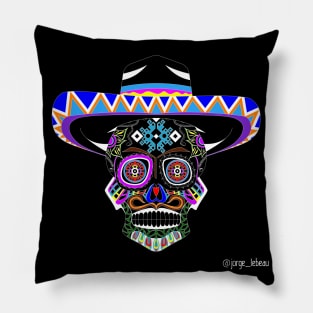 don mariachi in sombrero pattern ecopop Pillow