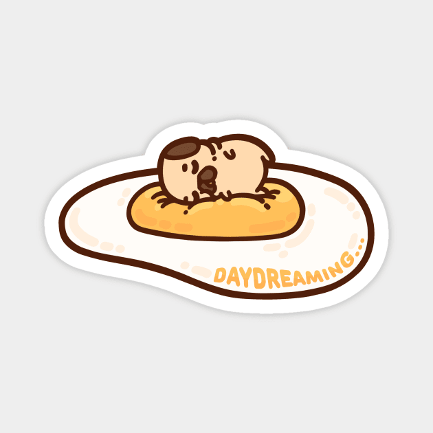 Daydreaming Puglie Magnet by Puglie Pug 