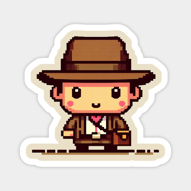 Dr. Henry Walton "Indiana" Jones Jr. 8Bit Magnet by nerd.collect