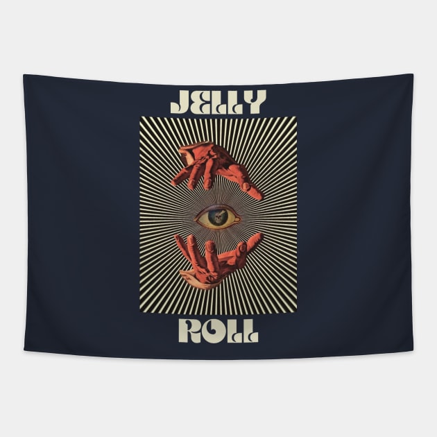 Hand Eyes Jelly Roll Tapestry by Kiho Jise