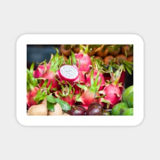 Pitaya fruit on vegetable market Magnet