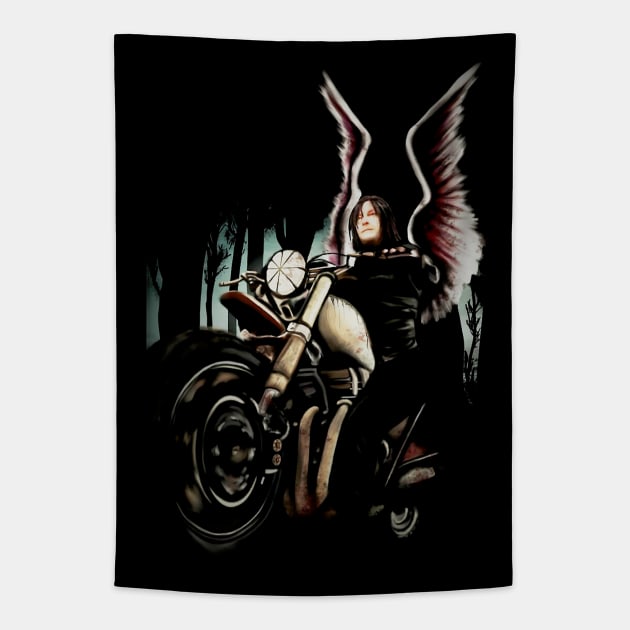 Daryl Dixon Bike Wings Tapestry by TheBalestvictus