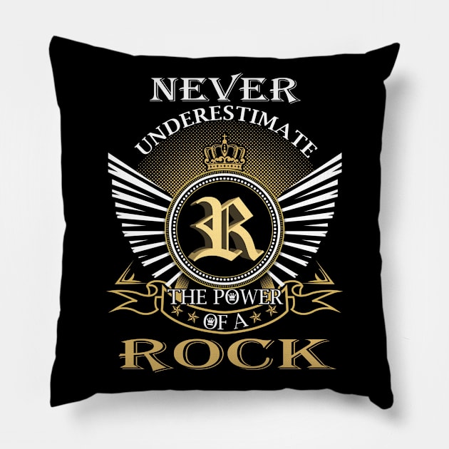 Never Underestimate ROCK Pillow by Nap