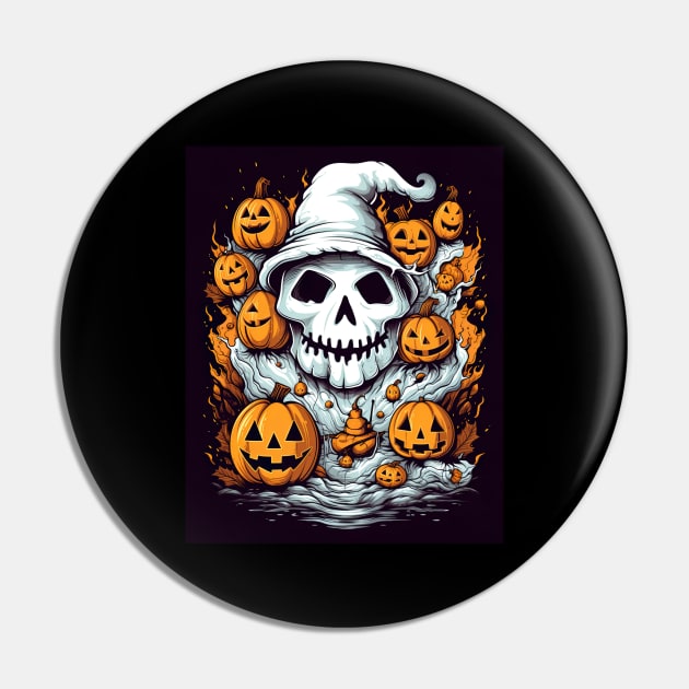 dead witch skull with halloween pumpkins Pin by Maverick Media