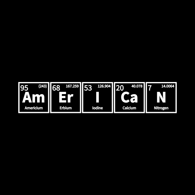 Periodic Table American Funny Chemistry Scientific Science Gift by StacysCellar