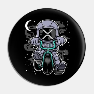 Astronaut Ripple XRP Coin To The Moon Crypto Token Cryptocurrency Wallet HODL Birthday Gift For Men Women Pin