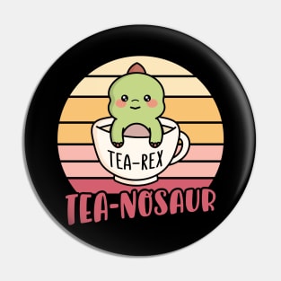 Tea-Rex Kawaii Baby T-Rex Dinosaur In A Tea Cup Pin