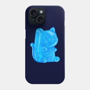 Light Blue Gummy Kitty Swirls Phone Case