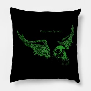 Papa Hash Apparel Wings green Pillow