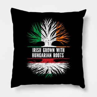 Irish Grown With Hungarian Roots Ireland Flag Pillow