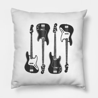 Bass Guitars Pillow