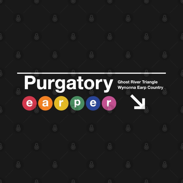 Purgatory Subway Sign - Train to the Ghost River Triangle by VikingElf