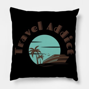 Travel addict Pillow