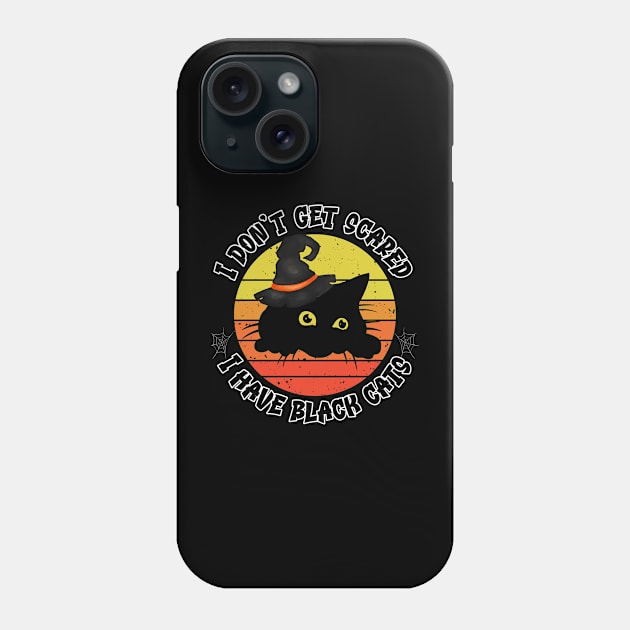 Im not scared black cat Phone Case by Don’t Care Co