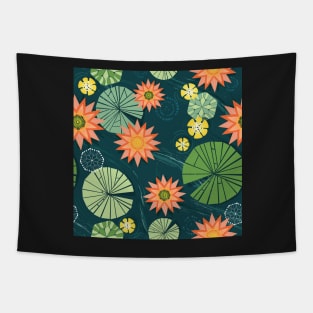 Lily pad pond Tapestry