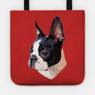 Boston Terrier Face Puppy Dog Tote