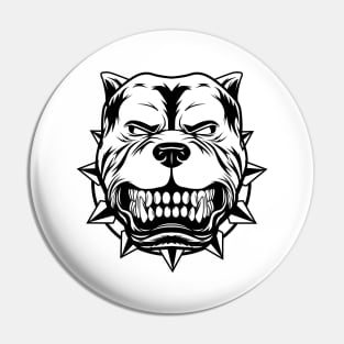 Angry pitbull dog Pin