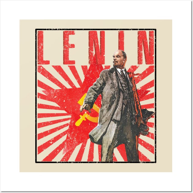 Communist Vladimir Lenin Hammer and Sickle CCCP Red Flag 