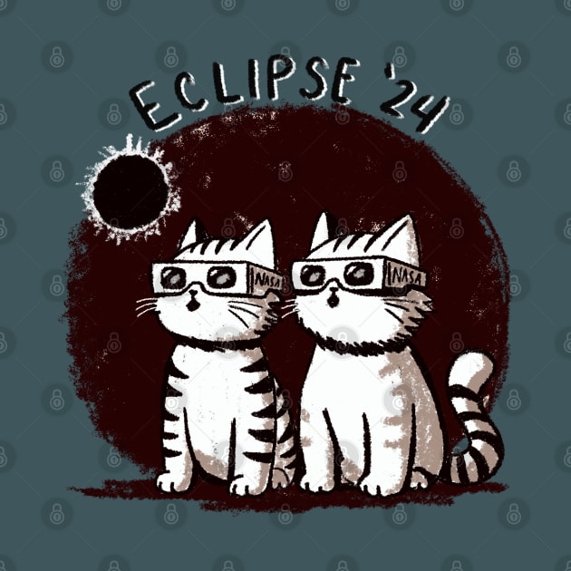 Solar Eclipse Cats by KilkennyCat Art