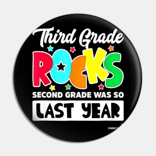 Back To School For Kids Teacher 3rd Grade Rocks Pin