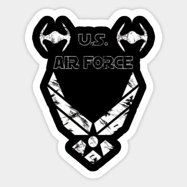Us Air Force Funny Af Gift Usaf Logo Funny Gifts Military Sticker Teepublic