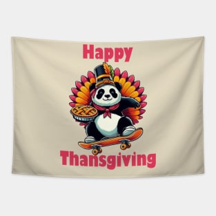Thanksgiving Panda Tapestry