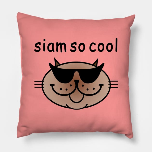 Siam So Cool Pillow by RawSunArt