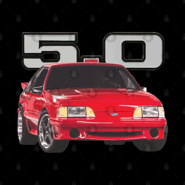 Mustang GT 5.0 Fox Body Classic Cobra R SVT Red by cowtown_cowboy