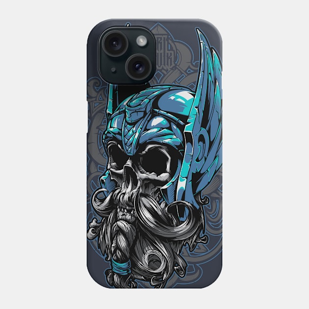 skull viking Phone Case by Chack Loon