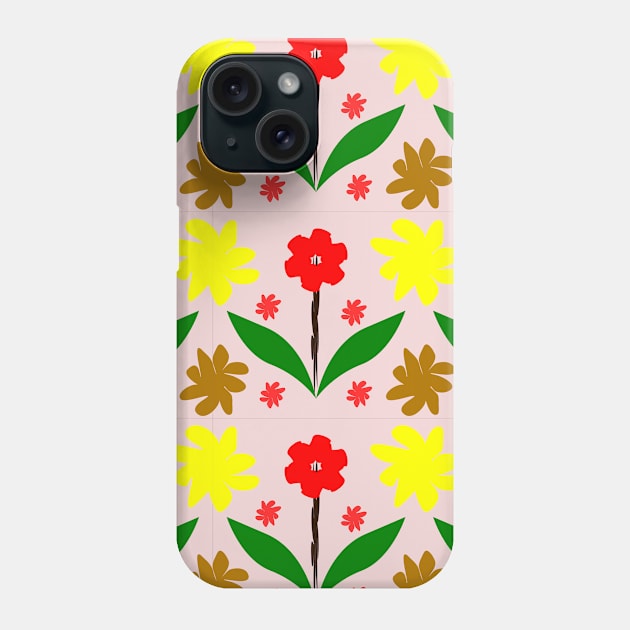 Seamless pattern of flower blooming Phone Case by Edy