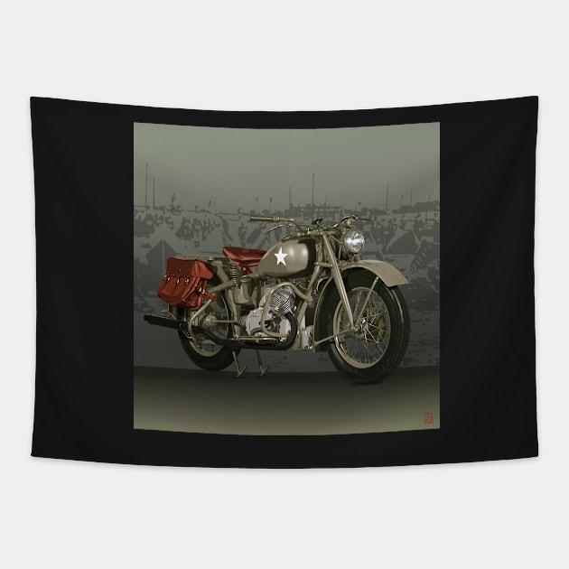 1941 Indian 841 Tapestry by HendricksonDraw