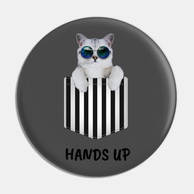 Hands up Pin by Rc tees