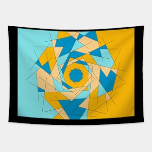 Blue Yellow abstraction Tapestry