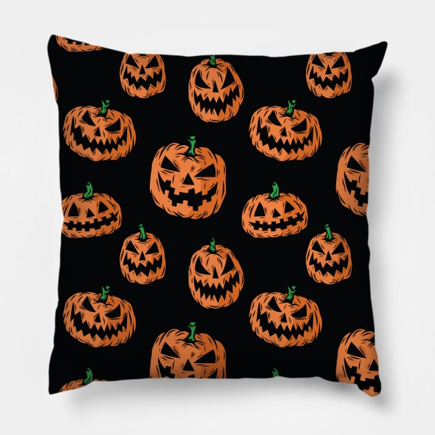 Oooh Spooky Pumpkins! Pillow by ryandraws_stuff