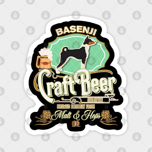 Basenji Gifts - Beer Dog lover Magnet by StudioElla