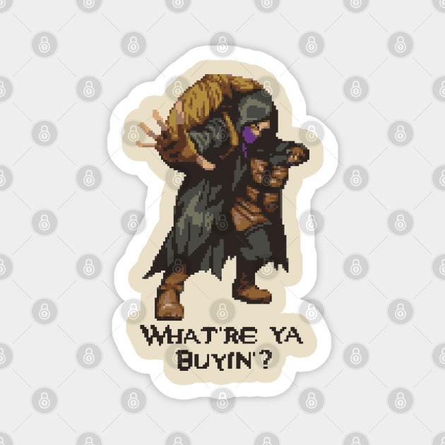 Resident Evil Merchant Pixel Art Magnet by AlleenasPixels